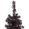 Northlight 4' Pre-Lit Slim Black Artificial Tinsel Christmas Tree- Clear Lights Image 3