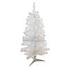 Northlight 4' Pre-Lit Slim White Artificial Tinsel Christmas Tree - Clear Lights Image 1