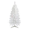 Northlight 4' Pre-Lit White Pine Slim Artificial Christmas Tree - Multi Lights Image 1