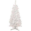 Northlight 4' Pre-Lit White Pine Slim Artificial Christmas Tree - Pink Lights Image 1
