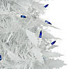 Northlight 4' Pre-Lit White Tinsel Pop-Up Artificial Christmas Tree  Blue Lights Image 1