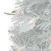 Northlight 4' Pre-Lit White Tinsel Pop-Up Artificial Christmas Tree  Clear Lights Image 1