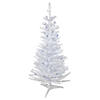 Northlight 4' Pre-Lit Woodbury White Pine Slim Artificial Christmas Tree  Blue Lights Image 1