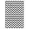 Northlight 4' Proper 6' Black and White Chevron Rectangular Outdoor Area Rug Image 1