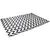 Northlight 4' Proper 6' Black and White Chevron Rectangular Outdoor Area Rug Image 2
