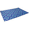 Northlight 4' Proper 6' Blue Quatrefoil Rectangular Outdoor Area Rug Image 2