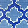 Northlight 4' Proper 6' Blue Quatrefoil Rectangular Outdoor Area Rug Image 3