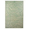 Northlight 4' Proper 6' Green and Beige Leaf Design Rectangular Outdoor Area Rug Image 1