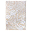 Northlight 4' Proper 6' Pink Beige and White Floral Rectangular Outdoor Area Rug Image 1