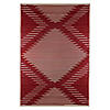 Northlight 4' Proper 6' Red and Beige Tribal Pattern Rectangular Outdoor Area Rug Image 1