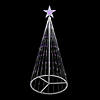 Northlight 4' Purple LED Lighted Show Cone Christmas Tree Outdoor Decor Image 1