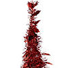 Northlight 4' Red Tinsel Pop-Up Artificial Christmas Tree  Unlit Image 3