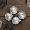 Northlight 4" Silver Shatterproof Shiny Christmas Ball Ornaments, 12 Count Image 1