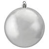 Northlight 4" Silver Shatterproof Shiny Christmas Ball Ornaments, 12 Count Image 2