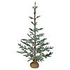 Northlight 4' Snow Covered Frosted Pine Artificial Christmas Tree with Jute Base - Unlit Image 1