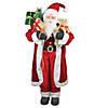 Northlight - 4' Standing Santa Claus Christmas Figure with Teddy Bear and Gift Sack Image 1
