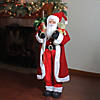 Northlight - 4' Standing Santa Claus Christmas Figure with Teddy Bear and Gift Sack Image 1