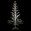 Northlight - 4' White Pre-Lit Christmas Cascade Twig Tree Outdoor Decoration - Clear Lights Image 1