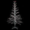 Northlight - 4' White Pre-Lit Christmas Cascade Twig Tree Outdoor Decoration - Multi-Color Lights Image 1