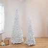 Northlight 4' White Tinsel Pop-Up Artificial Christmas Tree  Unlit Image 1