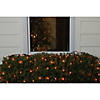 Northlight 4' x 6' Orange Mini Incandescent Net Style Christmas Lights - Green Wire Image 2