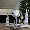 Northlight - 42" Gray and White Adjustable Height Chubby Smirking Gnome Image 1