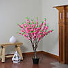 Northlight - 43.5" Potted Pink and Green Floral Peach Blossom Artificial Christmas Tree - Unlit Image 3