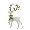 Northlight 46" Lighted 2-D Silver Glitter Reindeer Outdoor Christmas Decoration Image 1