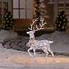 Northlight 46" Lighted 2-D Silver Glitter Reindeer Outdoor Christmas Decoration Image 1