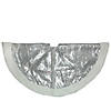 Northlight 47" Silver Sequins Sherpa Border Christmas Tree Skirt Image 1