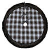 Northlight 48" Brown and White Plaid Christmas Tree Skirt with Faux Fur Image 2