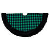 Northlight 48" Green and Black Plaid Christmas Tree Skirt Image 1