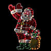 Northlight 48" Holographic Lighted Waving Santa Claus Outdoor Christmas Decoration Image 1