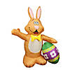 Northlight 48" inflatable lighted easter bunny with egg outdoor decoration Image 1