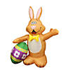 Northlight 48" inflatable lighted easter bunny with egg outdoor decoration Image 1