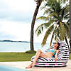 Northlight 49" Pink and Black Inflatable Poolside Flamingo Lounge Chair Image 1