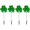 Northlight 4ct green st patrick's day shamrock pathway marker lawn stakes  clear lights Image 1