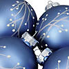 Northlight 4ct Matte Blue Branches Glass Ball Christmas Ornament 2.5" Image 2