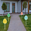Northlight 4ct pastel easter egg pathway marker lawn stakes  clear lights Image 1