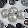 Northlight 4ct Silver with Floral Gem Christmas Ball Ornaments 3.25-Inch (80mm) Image 2