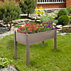 Northlight: 4ft Brown Wood Raised Garden Bed Planter Box with Liner Image 1