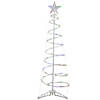 Northlight 4ft LED Lighted Spiral Cone Tree Outdoor Christmas Decoration  Multi Lights Image 1