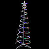 Northlight 4ft LED Lighted Spiral Cone Tree Outdoor Christmas Decoration  Multi Lights Image 2