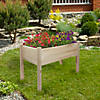 Northlight 4ft Natural Wood Raised Garden Bed Planter Box with Liner Image 1