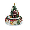 Northlight 5.5" Musical Santa Claus and Christmas Tree Winter Scene Rotating Tabletop Decoration Image 1