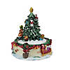 Northlight 5.5" Musical Santa Claus and Christmas Tree Winter Scene Rotating Tabletop Decoration Image 2