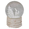 Northlight 5.5" White Reindeer and Christmas Tree Snow Globe Image 1