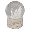 Northlight 5.5" White Reindeer and Christmas Tree Snow Globe Image 3