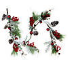 Northlight 5.5' x 7" Frosted and Flocked Berries Christmas Garland - Unlit Image 1