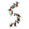 Northlight 5.5' x 7" Frosted and Flocked Berries Christmas Garland - Unlit Image 2